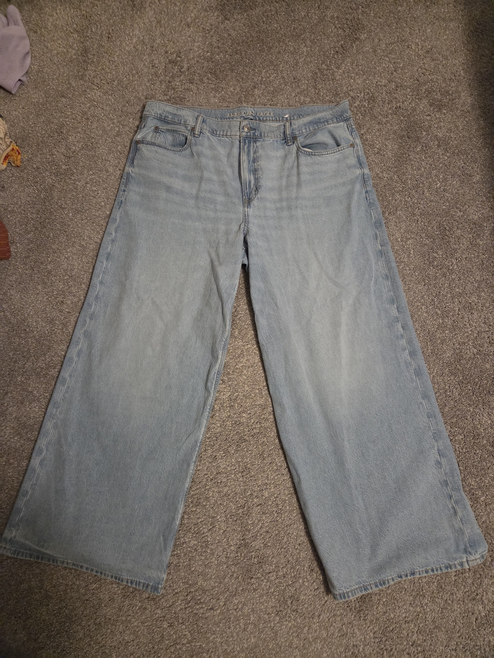 American Eagle Outfitters Light Blue High-Rise Wide-Leg Jeans